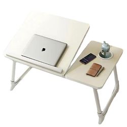 Gemdeck Laptop Bed Desk bordbakke stativ med kopholder Hvid