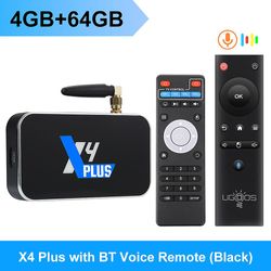 Ugoos X4q Cube Pro Plus Extra Amlogic S905x4 Android 11.0 Smart Tv Box Ddr4 1000m Bt 4k Set Top Box X4 Android 11 Media Player X4 Plus BT röst RC