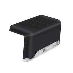 4/8/16/20Pcs førte sol lampe sti trappe udendørs vandtæt væg lys haven landskab trin dæk haven dekoration Sort sag hvid 20 pcs