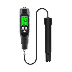 Älykäs Bluetooth-liuennut happimittari, kannettava 0.0-30Mg / l liuenneen hapen mittarin alue, liuenneen hapen testisarja-AY Musta