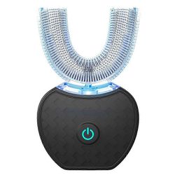 Ultraääni sähköhammasharja, automaattinen hammasharja U-muotoinen koko suu 360° puhdas hampaiden valkaisu Musta