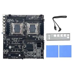 X99 E-atx hovedkort med to kontakter med 2xthermal pad + sata kabel + baffel Lga2011-3 Dual CPU DDR4 ECC [gratis frakt]