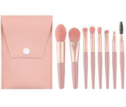 Handuo Mini bærbar makeup pensel blød øjenskygge pensel fuld sæt Pink