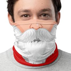 Besser Julemanden Balaclava Biker Cykling Ansigtsmaske Bandana Snood Tørklæde Rød
