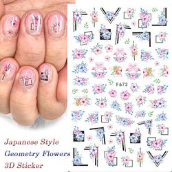 Kissqiqi 10 Ark Butterfly Nail Art Klistermærker Decals FARVE3