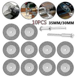 10 stk diamantskjæring av skivesagblader slipeskive for Dremel roterende sett - 30 mm 10pcs 30mm