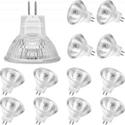 Mr11 halogeenipolttimot (12 kpl pakkaus), Gu4-halogeenilamppu 12v 20w, Mr11 Gu4 himmennettävä polttimo lasikansi kattovalaisimeen, 2-nastainen halo...