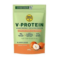 Gold Nutrition Hasselpähkinän maku vegaaninen proteiini 240 g jauhetta (hasselpähkinä)