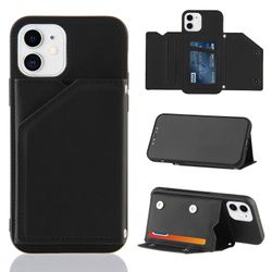 Gangxun Sag til Iphone 12 Vintage Cuir Cover Læderetui Kofanger - Noir