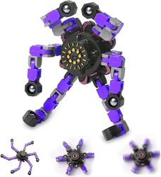 AIR Finger hånd spinner legetøj med transformerbar kæde mekanisk spiral twister (lilla)