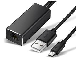 Micro-USB Ethernet -sovitin 10/100Mbps USB:stä RJ45:een USB-verkkokortti Gen 2 1 Ultralle musta