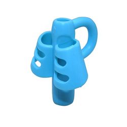 5 stk Child Writing Correction Tre fingre silikone pen holder, lyseblå farve