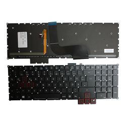 Power4Laptops Acer Predator G9-593-76D7 Baggrundsbelyst sort tysk layout udskiftning laptop tastatur