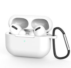 Mikasa Gælder for Airpods Pro Beskyttelsesdæksel, silikone spænde, ny Apple 3. generation Bluetooth headset Arctic White