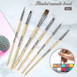 6pcs makeup børster sett med myk nylon børste bærbar for rødme fou