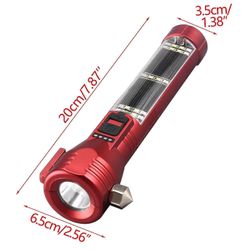 Aurinko, LED, USB-taskulamppu, USB-lataus auto vahva valo vasara taskulamppu Punainen