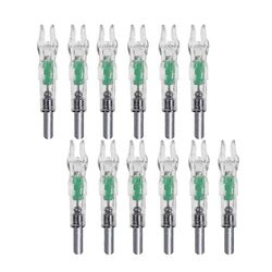 12 kpl LED-valaistuja nokkeja automaattiset nocks valaistu jousiammunta Uudet valaistut nokat 6,2 mm: n jousiammuntaan Hunti Vihreä