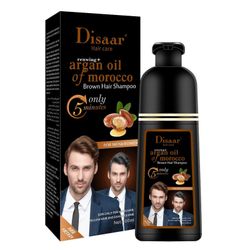 Ruskea yhdessä pesussa Aloe Vera Argan Öljy Kasvi Väri Ruskea kosteuttava shampoo 400ml B