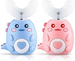 Lasten U-muotoinen hammasharja, koko suun kattava hammasharja, ultraääni, silikonihammasharja, 360 astetta automaattinen vedenpitävä hammasharja si...