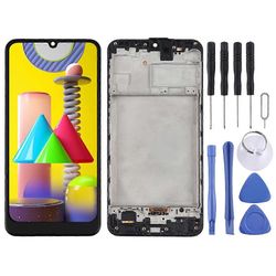 TFT LCD -näyttö Samsung Galaxy M31 / Galaxy M31 Prime Digitizer -laitteelle Täysi kokoonpano kehyksellä