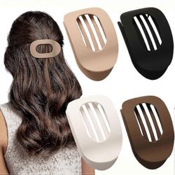 4 kpl litteitä hiusklipsejä, pyöreät hiuskynsipidikkeet naisille tytöille, ranskalaiset vahvat hiusjalat paksuille ohuille hiuksille, mukava kaarev...