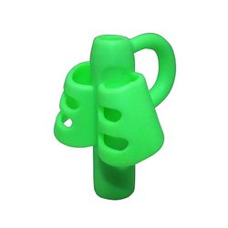 5 stk Child Writing Correction Tre fingre silikone pen holder, grøn farve