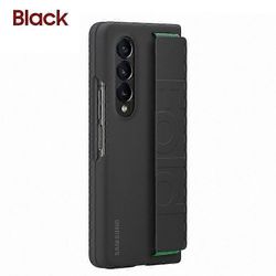 Galaxy Z Fold4 Silikonikahvan Suojakuori | Täysi suojakotelo Z Fold 4:lle | Tyylikäs puhelinkotelo musta