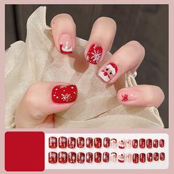 Bærbar negle patch aftagelig blød negle patch gelé lim færdig søm patch wearable nail patch Havsalt tåge blå