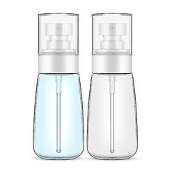 Spray Bottle Travel Size, 2 stk 60ml / 2oz Fine Mist Hair Spray Bottle, Makeup Face Refillable Travel Containers For essensielle oljer, parfyme, to...