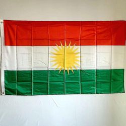 Kurdisk flag 90x150cm Kurdisk Kurdistan hængende og Bannes trykt hjem flag til dekoration