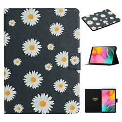 JVY Til Samsung Galaxy Tab A 10.1 (2019) blomstermønster vandret flip læderetui med kort slots &holder (små tusindfryd)