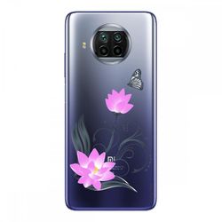 Crazy Kase Hull For Xiaomi Mi 10t Lite i silikone fleksibel 1 Mm, Lotus Flower og Butterfly
