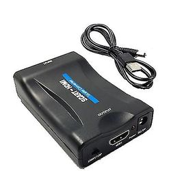 Coosilo Hdmi til scart Adapter HD 1080p Video Audio Converter Uk Plug Tv Dvd Skybox
