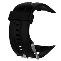 Silikoni sport rannehihna Garmin Forerunner 10 / 15 Musta