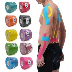 5cm X 500cm Kinesiology Tape Lihasside Kuntosali Urheilu Puuvilla Elastinen Liima Vaaleanpunainen