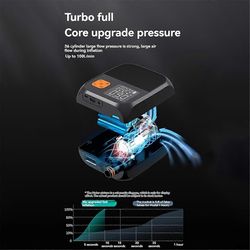 Kannettava ladattava sähköinen melontalautapumppu, LED-taskulampulla, 8000mAh akku, melaa varten