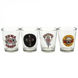 Guns N' Roses Guns N Roses offisielle skudd Glass sett (pakke med 4) Klart One Size