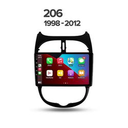 Android 12 autoradion multimediavideosoitin Peugeot 206 206CC 206SW 2001-2008 navigointipäähän