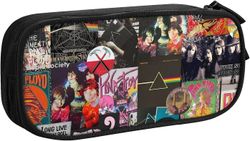 Kerota Vaaleanpunainen Rainbow Floyd -kynäkotelon järjestäjä Suuri kapasiteetti lokeroilla kynäpussi monitoiminen meikkipussi naisille16660 VÄRI On...