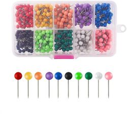 Xqday 500 stykker kort stifter push pins hoved, stifter og stifter, rejse kort push pins hoved