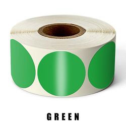 500pcs/roll Chroma Label Farvekode prik etiketter klistermærker, grøn farve