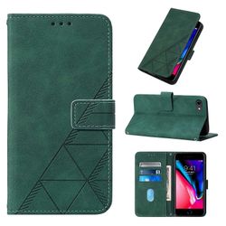 Gangxun Kompatibel med iphone Se 2020 / 8 / 7 etui læder folio cover tegnebog magnetisk premium tui coque grøn