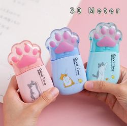 Aionyaaa Kawaii Big Cat Claw Shape Cute Praktisk Korreksjon Tape White Out Corrector Diary skrivesaker School Supply 30 meter tilfeldig