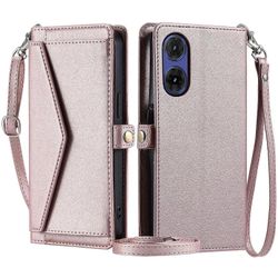 Motorola Moto G85 5G nahkakotelo lompakkoteline puhelimen kansi hihnoilla Monivärinen Style A