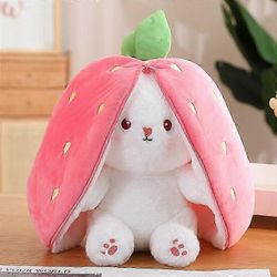 18/25/35cm pupu pehmolelu Kawaii porkkanamansikka muuttuu kanin eläimiksi 25 cm mansikka
