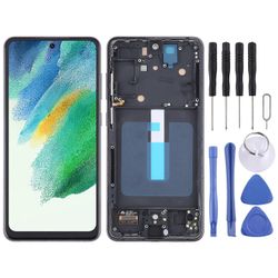 Samsung Galaxy S21 FE 5G SM-G990B TFT-materiaali LCD-näytön digitoija Täysi kokoonpano kehyksellä, ei tue sormenjälkitunnistusta (musta)