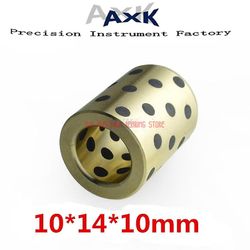 Særtilbud Rolamentos kugleleje 10x14x10 mm lineær grafit kobbersæt bærende bøsning olie Selvsmørende Jdb 10mm