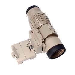 Sight 3x forstørrelsesglas seværdigheder med flip up cover passer til 20 mm rail mount legetøj teleskop Sand farve