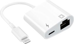 Shenshang Technology 2024, Lightning To Ethernet-adapter, kompatibel 2 i 1 Ethernet LAN-nettverksadapter med ladeport