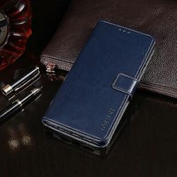 Blackview Bv9900 Pro Crazy Horse -tekstuurikotelolle Yalo Tummansininen